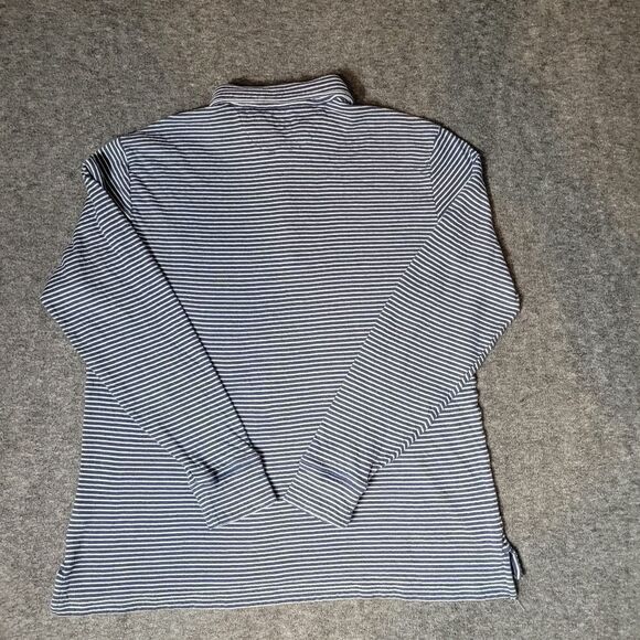 Men's Striped Polo Shirt - BlueFaherty Polo Shirt Men's Size XL Long Sleeve - Picture 2 of 8